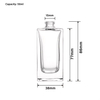 Factory Price Special 50ml Light Grey Clear Cologne Perfume Atomizer Spray Glass Bottle for Man