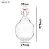 Stock California 2 Liter Glass Bottle Flip Top Glass Growlers for Beer 64 Oz Growler Set with Lids Great for Home Brewing
