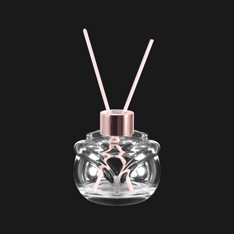 Luxury Rose Shape Glass Reed Diffuser Bottle Decorative Aromatherapy Diffuser Bottle for Home Fragrance