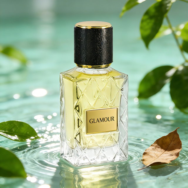 30ml Luxury Embossed Glass Perfume Bottle with Black Cap – Custom Clear Fragrance Bottle Packaging