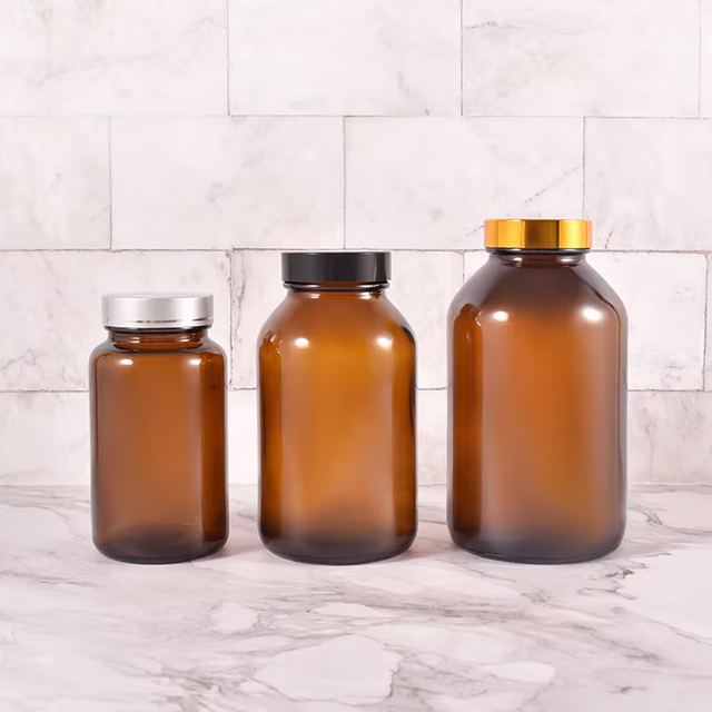 Custom Logo 300ml 500ml 730ml Pharmaceutical Capsule Pill Bottle 