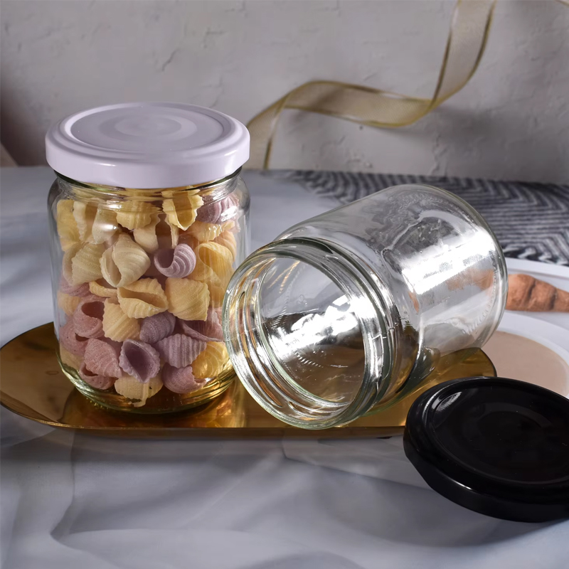 Factory Price Glass Pickle Jar 250ml with Airtight Metal Lid