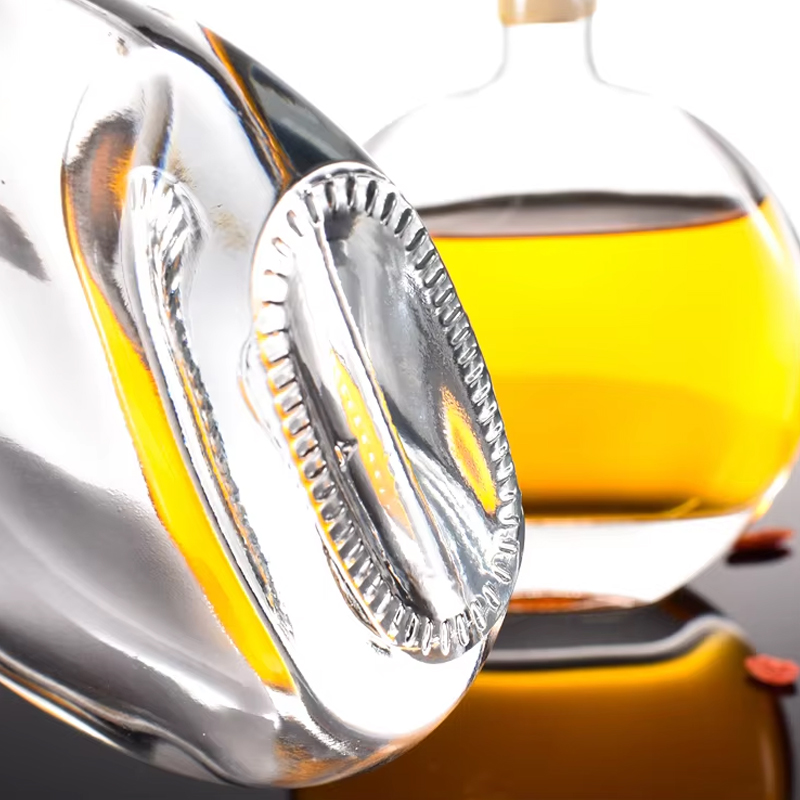 250ml Clear Round Glass Liquor Bottles 