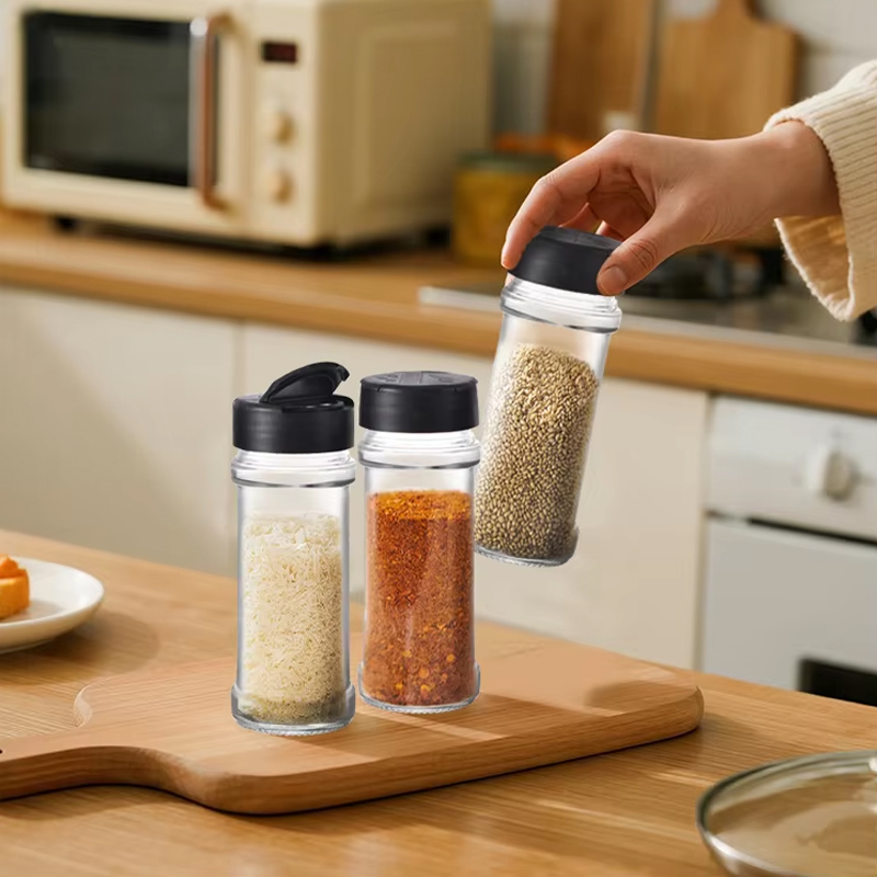Clear Glass Spice Jars 100ml Seasoning Blend Bottle 