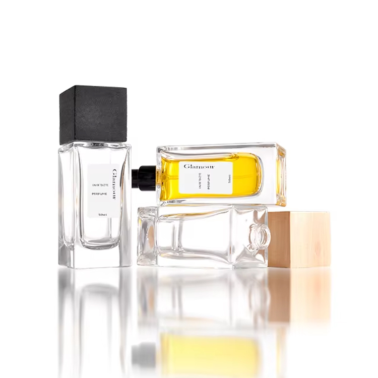 Factory Price Special 50ml Light Grey Clear Cologne Perfume Atomizer Spray Glass Bottle for Man