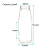 Wholesale 350ml Round Shape Empty Glass Beverage Milk Bottle 