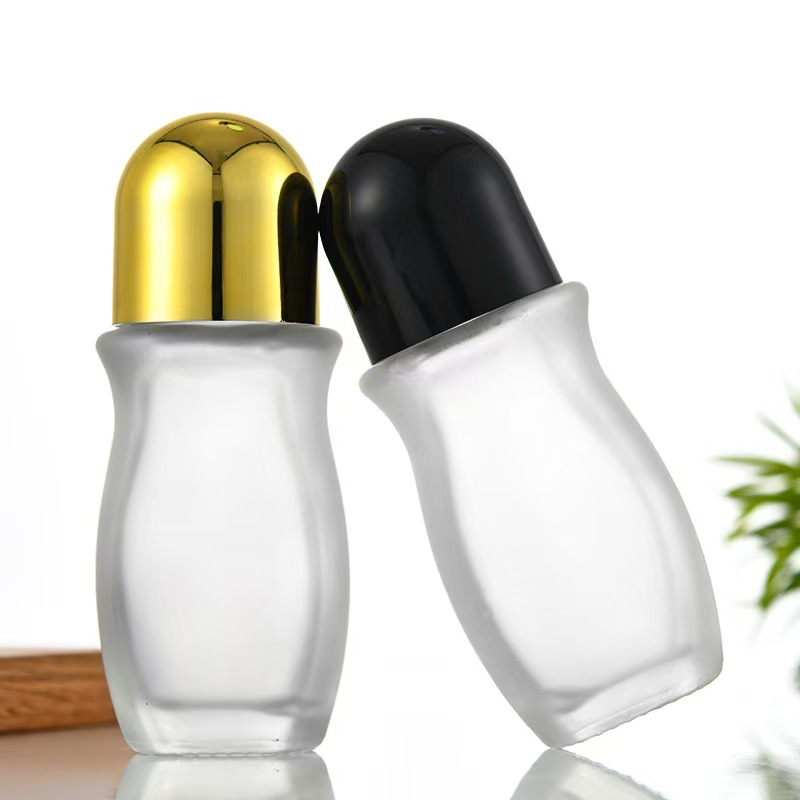 Leak Proof Glass Empty Roller Bottles with Plastic Roller Ball Deodorant Roll On Bottles 