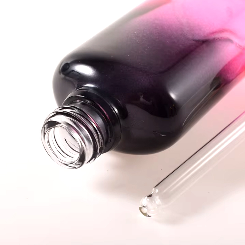 Eco-friendly Gradient Glass 10ml 20ml 30ml 50ml Recyclable Unique Serum Essential Oil Glass Dropper Bottle