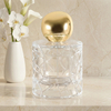 Luxury Diamond-Cut 50ml 100ml Round Glass Perfume Bottle with Metal Cap for Men Fragrance Packaging