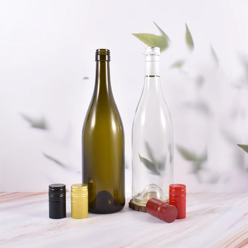 Classic 750ml Round Burgundy Glass Wine Bottles