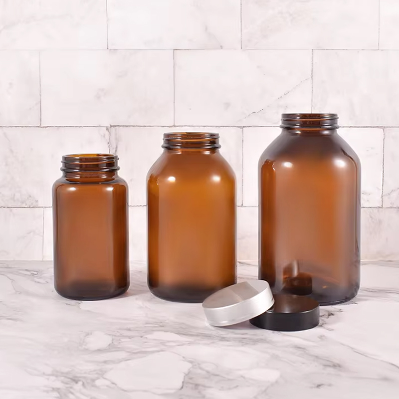 Custom Logo 300ml 500ml 730ml Pharmaceutical Capsule Pill Bottle 