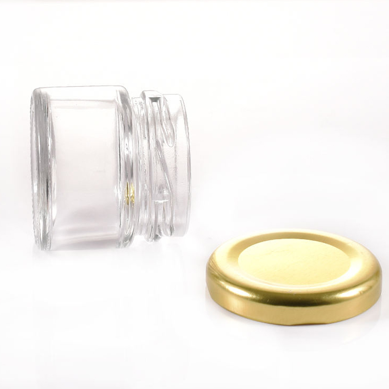 25ml Wide Mouth Glass Jelly Jar With Metal Lid