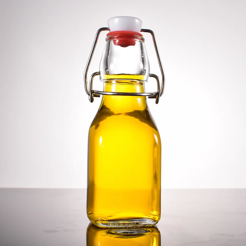 120ml Clear Swing Top Flip Top Glass Bottles