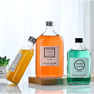 Top Quality Custom Logo 50ml 200ml 350ml 500ml Coffee Empty Glass Bottle Beverage Bottle Bulk