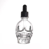 Unique 50ml Empty Skull Essential Oil Bottle Glass Dropper Bottle