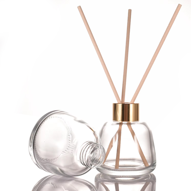 Nordic Style Transparent 120ml Aromatherapy Reed Diffuser Bottle for Air Fresh Decorative