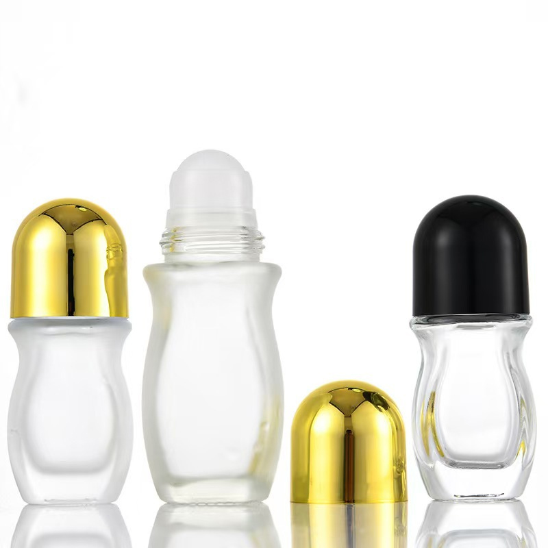 Leak Proof Glass Empty Roller Bottles with Plastic Roller Ball Deodorant Roll On Bottles 