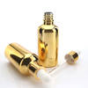 Luxury Skincare Packaging Containers Gold Essential Oil Serum Glass Dropper Bottle 5ml 10ml 15ml 20ml 30ml 50ml 100ml