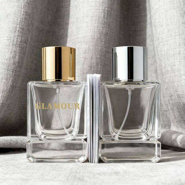 Portable Luxury Perfume Packaging Bottle Square Shape 30ml 50ml 100ml Empty Vial with Pump Sprayer 