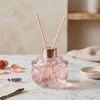 Luxury Rose Shape Glass Reed Diffuser Bottle Decorative Aromatherapy Diffuser Bottle for Home Fragrance