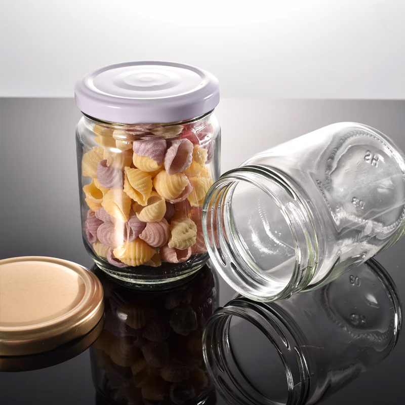 Factory Price Glass Pickle Jar 250ml with Airtight Metal Lid