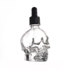 Unique 50ml Empty Skull Essential Oil Bottle Glass Dropper Bottle