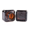 50g Glass Cream Jar Square Cream Eye Face Brown Cosmetics 