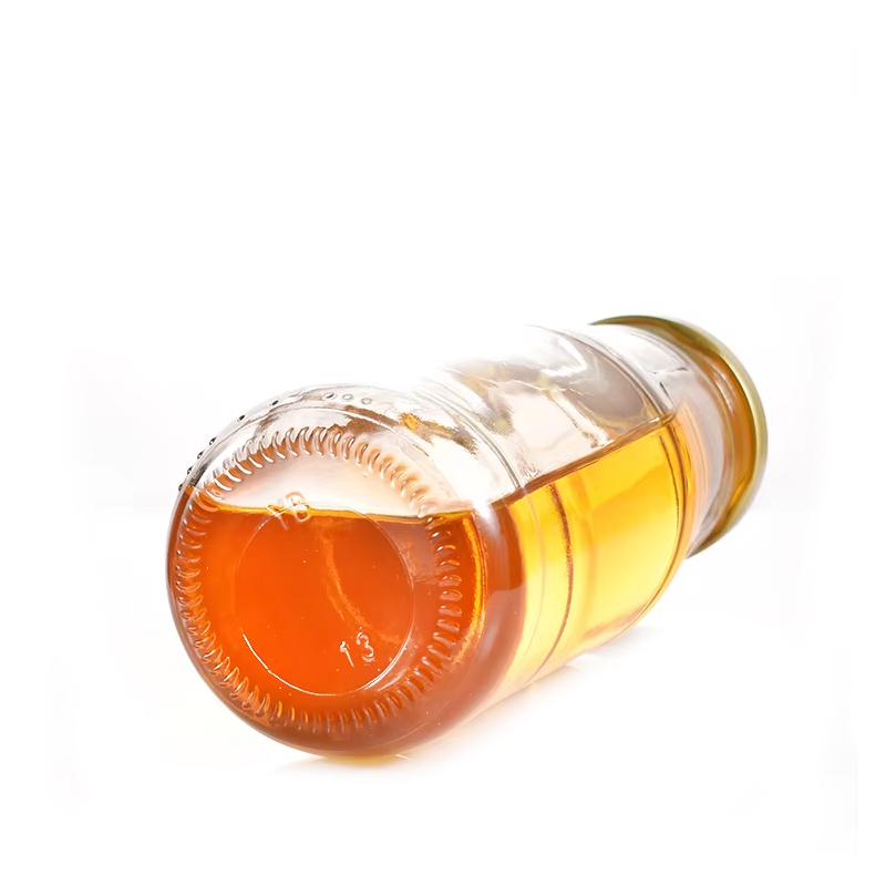 Wholesale 350ml Round Shape Empty Glass Beverage Milk Bottle 