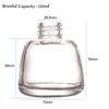 Nordic Style Transparent 120ml Aromatherapy Reed Diffuser Bottle for Air Fresh Decorative