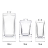 Portable Luxury Perfume Packaging Bottle Square Shape 30ml 50ml 100ml Empty Vial with Pump Sprayer 
