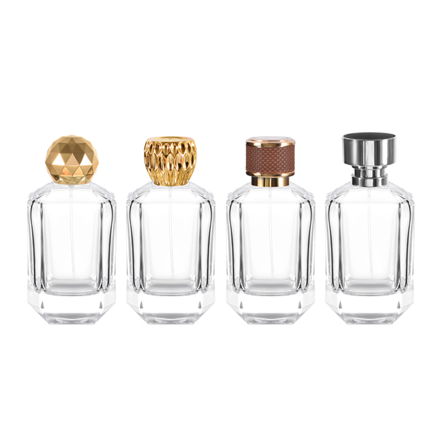 Luxury 30ml 50ml 100ml Glass Perfume Bottle with Custom Caps Premium Empty Fragrance Packaging