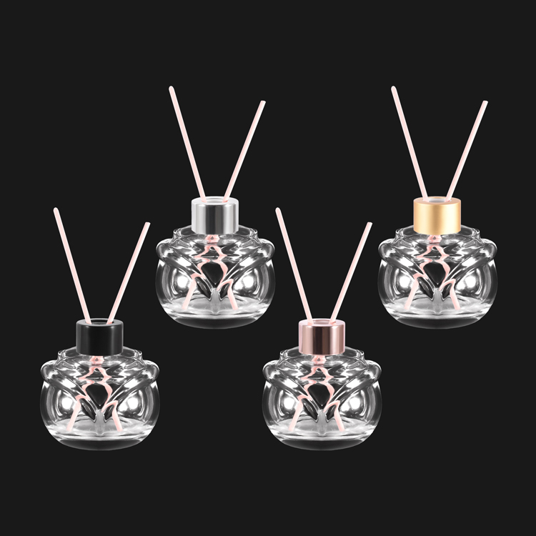 Luxury Rose Shape Glass Reed Diffuser Bottle Decorative Aromatherapy Diffuser Bottle for Home Fragrance