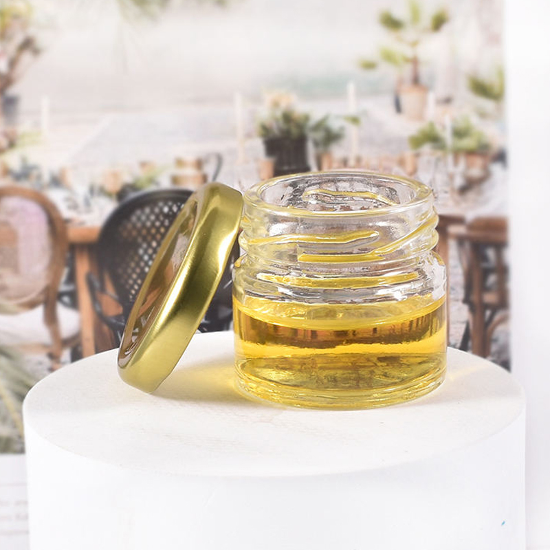 25ml Wide Mouth Glass Jelly Jar With Metal Lid