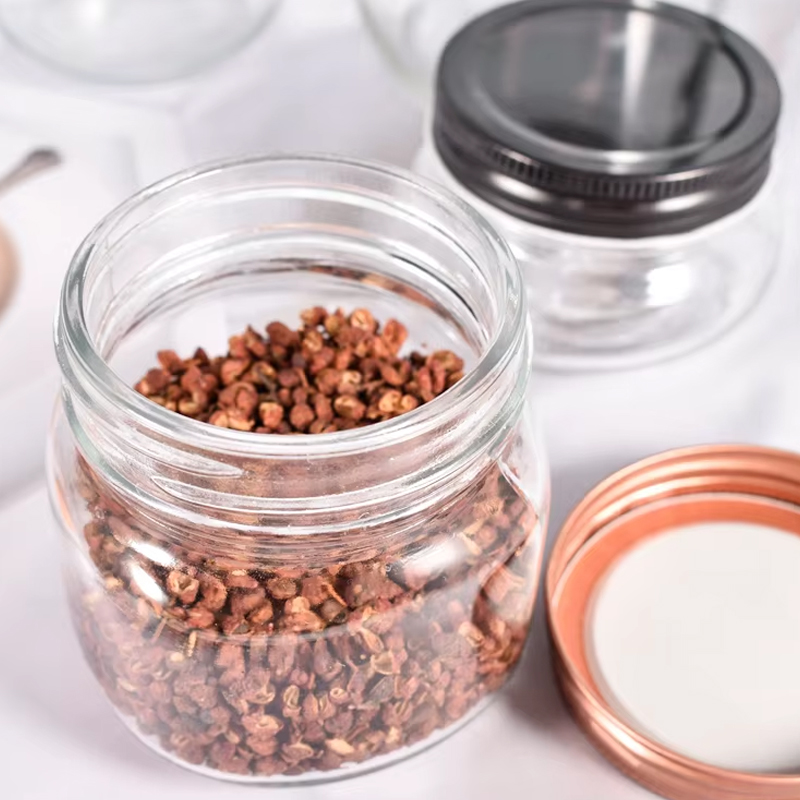 Wide Mouth Glass Mason Jar with Screw Cap 