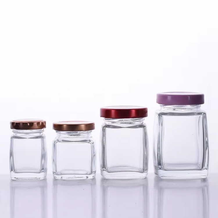 Square Glass Bird's Nest Food Storage Container with Sealed Lid