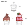 New Design 70ml Cute Strawberry Ice Cream Glass Perfume Bottle Unique for Women Luxury Gourmand Fragrance Container