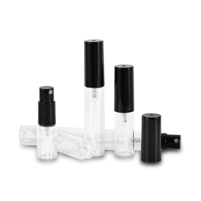 Portable Mini 2ml 3ml 5ml 10ml Refillable Clear Empty Crimp Sprayer Glass Perfume Bottle