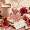 Luxury Rose Shape Glass Reed Diffuser Bottle Decorative Aromatherapy Diffuser Bottle for Home Fragrance