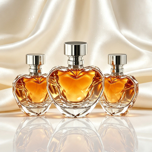 Heart-Shaped Faceted Glass Perfume Bottle Luxury Custom Fragrance Packaging