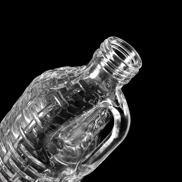 1000ml Glass Juice Bottle with Handle Large Capacity Reusable Glass Beverage Bottle for Juice, Lemonade Cold Brew