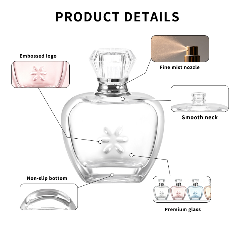 Custom Glass Perfume Bottle with Crystal Cap Wholesale Fragrance Bottle Manufacturer