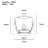 Wholesale Apple Shaped 100ml Glass Perfume Bottle with Gold Cap