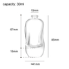 Luxury Curved Glass Perfume Bottle with Cap High-End Empty Fragrance Packaging for Custom Perfume Brand
