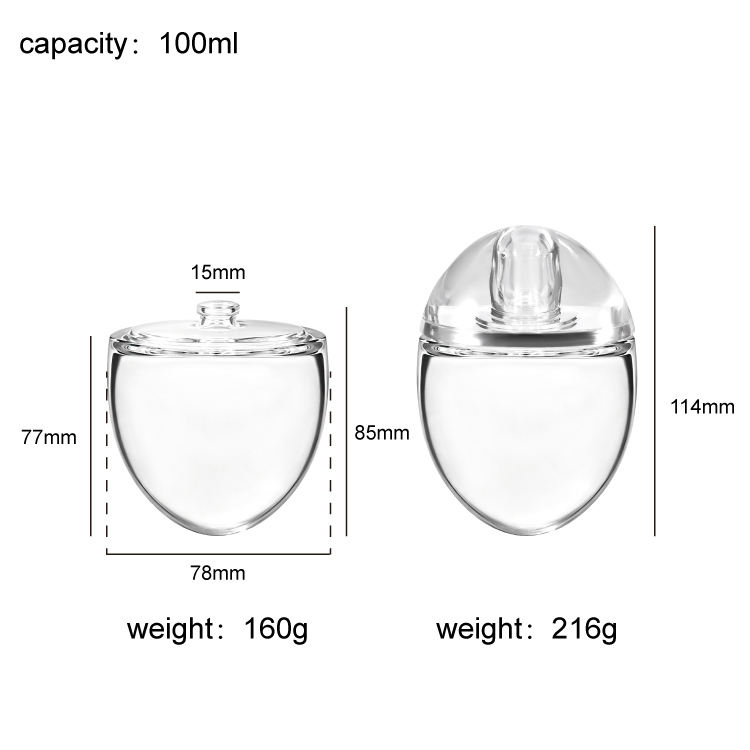 Trade Popular Egg Shaped Travel Perfume Bottle 100ml 